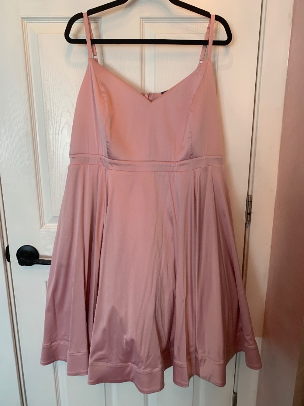 Torrid pink satin-like dress